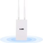 KuWFi Waterproof Outdoor 4G Router LTE CPE SIM Card WiFi Router 150Mbps CAT4 SIM LTE Routers Work with IP Camera or Outside WiFi Coverage with 2pcs Antenna