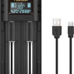21750 21700 Charger, Intelligent LCD 18650 Battery Charger 21750 21700 Battery Charger 18650 Charger for 20700 22700 26650 26700 14500 16340 (RCR122) 3 Batteries with PCB Protection Board