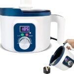 Wax Melting Pot Temperature Control for Candle Making, Electric Wax Melter with Thermostarter, Non-Stick Candle Making Pouring Pot with Spout and Automatic Constant Temp Display