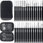 Upgraded Terminal Removal Tool Kit, Granmagazz 30 PCS Pin Extractor Set Depinning Tool, Auto Electrical Wire Connector Release Terminals Pins Puller Repair Tools with Tool Bag