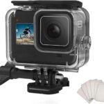 Waterproof Case Accessories for Go Pro Hero 8 Black Action Camera, 60M Waterproof Underwater Protective Shell，Accessories with Bracket, with Quick Release Mount and Thumbscrew.