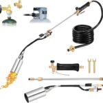 Upgrade Propane Torch Weed Burner Kit,1,800,000 BTU Propane Gas Blow Torch High Output with Long/Short Mode,Self Igniter and Turbo Trigger with 10m Hose for Weeding,Roofing,Melting Snow