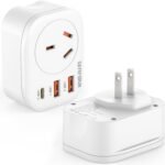 Japan Travel Adaptor, 2 Pack AU to Japan Travel Adapter Type A Travel Power Plug for Japan, Thailand, Philippines, Vietnam, USA, China, Canada, Mexico, Jamaica, Peru and More