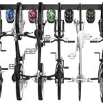 Bike Storage Rack Wall Mount Garage Bike Hanger for 4 Bicycles Adjustable Bike Hooks Fits All Mountain and Road Bike Indoor Outdoor Garage Storage
