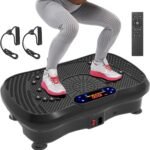 Vibration Plate Exercise Machine, Vibration Plate with Bluetooth and LED Display，120 Adjustable Speed，Full Body Vibration Plate for Lymphatic Drainage，Vibration Platform Machines for Weight Loss
