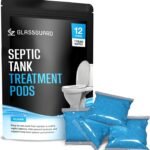 GLASSGUARD Septic Tank Treatment Pods – Natural Bacteria & Enzyme Waste-Digesting Formula, Prevents Blockages & Odours, Safe for All Septic Systems & RV Tanks (12-Month Supply)