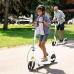 Kick Scooter for Ages 7+ Kids,Max 100kg,Foldable Adult Scooter with 2 Big Wheels,Safe Skating,4 Adjustable Levels,Lightweight & Portable,Dual Shock Absorption,Disc Brake…