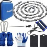 53 Inch High Reach Tree Limb Hand Rope Chain Saw Cuts Branches Easily Manual Pocket Chainsaw With 68 Sharp Blades on Both Sides for Gardening Camping Hiking Survival Gear