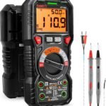 KAIWEETS Digital Multimeter TRMS 6000 Counts Ohmmeter Auto-Ranging Fast Accurately Measures Voltage Current Amp Resistance Diodes Continuity Duty-Cycle Capacitance Temperature for Automotive