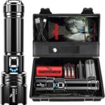 Torches LED Super Bright Rechargeable, Shadowhawk 30000 High Lumens Tactical Torch, 30W High Powered Torch XHP70.2 Powerful Handheld USB-C Flashlight for Emergency Camping Hiking Gift