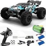 70KM/H 4WD High Speed Brushless RC Truck, RTR Monster Truck, 1:16 Scale RC Car All-Terrain Off-Road Waterproof 2.4GHZ Hobby Grade RC Car for Beginners and Adults (16102PRO-Blue)