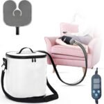 Ice Machine for Knee, Portable Knee Ice Pack Wrap Cooling System for Fitness & General Wellness Use, Includes Programmable Timer & Adjustable Cooling Pad(White)