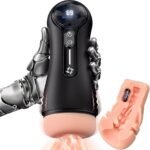 Automatic Male Masturbator with 9 Vibration & Suction Modes, Penis Pump Adult Toys with LED Display, Hands-Free Male Sex Toys with 3D Textured, Discreet Mens Sex Toy Sex Machine for Men Pleasure (Black)