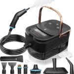 2500w Portable Steam Cleaner, 1.3L Handheld High Pressure Steam Machine, 15 Seconds Fast Heating - 6 Gear Adjustment Handheld Steam Cleaner, Suitable For Cars, Floors, Home Kitchens(Black)