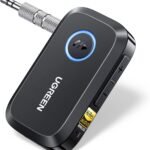 UGREEN AUX Bluetooth 6.0 Adapter for Car with LDAC, Bluetooth Receiver for Car/Home Stereo/Speaker, Bluetooth Car Receiver AUX, Handsfree Call, Dual Device Connection, 17 Hour Playtime