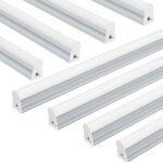 8 Packs T5 LED Shop Light, 2FT 6500K (Super Bright White) 1500LM 10W, Linkable with Plug, LED Light Bar for Workshop, Warehouse, Basement - Plug and Play