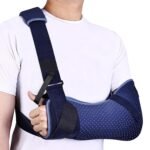 Arm Sling for Shoulder Injury with Waist Strap - Immobilizer Brace Support for Sleeping, Rotator Cuff Surgery (Comfort Version, Left, Large, 40-51 inch)