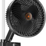 Spider Farmer New Grow Tent Fan 6" with 10 Dynamic Wind Speeds and 10-Level Oscillation, EC Motor, Weatherproof IP-44, Auto Oscillating Clip Fan, Powerful Airflow but Quiet for Ventilation Circulation