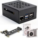 Raspberry Pi 5 Ultimate Starter Kit-128GB Edition/Raspberry Pi OS Pre-Installed/Premium Case/Low Noise Bearing System Fan&Heatsinks Cambo / 5A USB-C Power Supply/Micro HDMI Cable (Metal Case)