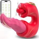 Tongue Vibrator Women Sex Toys - APP 3 in 1 Tongue Toy for Women Rose Sex Toys G Spot Vibrator Tongue Dildo with 10 Licking 10 Flapping Rotation 10 Vibrating Mode, Mouth Clitoral Stimulator Pleasure Tool Couple Adult Toys (Rose)