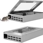Humane Multi-Catch Live Mouse Trap | No-Kill Safe Design with Clear Top & Durable Metal Construction | Reusable Indoor/Outdoor Rodent Catcher for Home, Garage, Kitchen