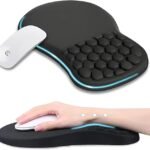 Mouse Pad with Wrist Suport – Ergonomic Mouse Pad Wrist Rest, Pain Relief Gaming Mousepad with Memory Foam, Mouse Mat for Wireless Mouse and Desk
