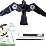 Yomyray Birds Scarer Hawk Flying Kite Simulated Hawk Flash Reflective Device Professional Pigeon Scarer for Outdoor Home Garden Farm