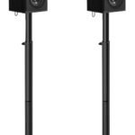 Mounting Dream Speaker Stands Height Adjustable for Satellite & Small Bookshelf Speakers, Set of 2 Floor Stand Mount for Bose Polk JBL Sony Yamaha and Others - 11LBS Capacity MD5402-04