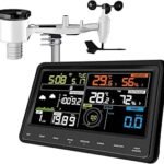 ECOWITT WS2910 Wi-Fi Weather Station Color Display With Wireless Outdoor Solar Powered 7-in-1 Sensor (Thermo-Hygrometer/Rain Gauge/Wind Speed/Wind Direction, Light and UV)