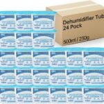 OKAM Moisture Absorber Tubs 24-Pack - Unscented Dehumidifier 500ml for Bathroom, Wardrobe, Kitchen, Laundry, Closet, and Cupboard - Mould & Humidity Absorber - Portable Dehumidifier Moisture Absorber