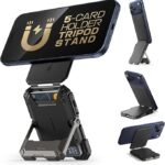 SUPCASE for MagSafe Wallet with Stand, Magnetic Wallet for Men, [Hold 5 Cards] [Adjustable Stand] [RFID Blocking] Phone Credit Card Holder Tripod for iPhone 17/16/15/14/13/12 Series, Black
