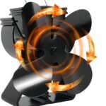 4-Blade Heat Powered Stove Fan for Wood/Log Burner/Fireplace Increases 80% More Warm air Than 2 Blade Fan…