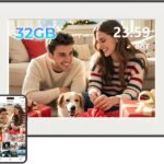 32GB Frameo Digital Photo Frame, 10.1 Inch WiFi Digital Picture Frame, 1280x800 IPS Touch Screen, Auto-Rotate, Supports Calendar & Memo, Instantly Share Photos/Videos via Frameo App from Anywhere