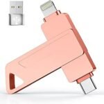 512GB Flash Drive for Phone - High Speed Transfer USB Stick, USB Storage Photo Stick for Backup, 3 in 1 USB Drive for iOS/Android/Computer/More Device (Pink)