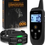 INVIROX Shock Collar for Large Dog [2024 Edition] 123 Levels Dog Training Collar with Remote 1100yd Range, Dog Shock Collar for Medium Dogs 100% Waterproof & Rechargeable (Black)