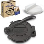 25.4cm Cast Iron Tortilla Press by StarBlue with Free 100 Pieces Oil Paper