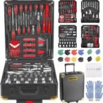 MasterSpec Professional 1180PCS Mechanical Tool Kit, Household Hand Tool Sets, General Hand Tool Set, Aluminum Case, Socket Set, Tool Kits With Rolling Tool Box