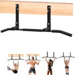 Joist Mount Pull Up Bar, Heavy Duty Chin Up Ceiling Mount for Home Gym Beam Rafter, Black 107Cm Wide Bar