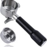 Spacesea Coffee Portafilter 54mm for 840/870/875/878/880, Double Spouts, Stainless Steel with Filter Basket