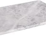 Argon Tableware Marble Chopping Board - 30 x 20cm - White Rectangle Countertop Protector Food Prep Cutting Board Dining Tray Serving Platter with Non Slip Feet for Kitchen, Food Preparation & Parties