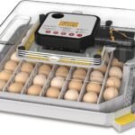 Incubator for Hatching Eggs, 48 Egg Incubator with Automatic Turning and Humidity Temperature Control, Egg Candler, for Ducks/Quail/Goose/Pigeon, 360° View with Clear Window