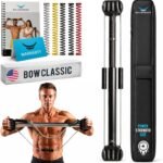 Bullworker Bow Classic 91cm Isometric Exercise Equipment, Portable Home Gym Customized Variable Resistance, Chest and Arm Trainer, Full Body Strength Trainer, Shoulder Exerciser.
