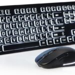 Large Print Wireless Keyboard and Mouse - White Backlit Keyboard, Oversize Letters Keys Easy to See and Type, Rechargeable Keyboard and Mouse with Light Up Key, Compatible for PC (Single Color)