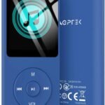 AGPTEK A02S 16GB MP3 Player, 70 Hours Playback Lossless Sound Music Player, Supports up to 128GB, Deep Blue