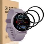 [3 Pack] for Garmin Vivoactive 5 Screen Protector, 3D Curved Full Coverage Black Edge Anti-Scratch Anti-Bubble HD Clear Flexible Protective Film for Garmin Vivoactive 5