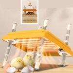 Brooder Heater for Chicks,Chick Brooder Heating Plate with Easy Cleaning Plate Poultry Coop Heater Chicks Warmer 12" x 12" for 20 Chicks Adjustable Height Brooding Heater 22 Watts