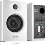 OHAYO 60W Powered Desktop Computer Bookshelf Speakers with 2cm Carbon Fibre Silk Dome Tweeter, BT5.3, 3.5mm Aux/USB/RCA – Studio Monitor for PC Speaker Turntable Surround Sound, Australian Plug & Play