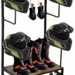 Motorcycle Helmet Wall Mount with Rack, 4 Glove Clips & 10 Hooks, Rustic Storage for Helmets, Jackets, and Accessories Search by: Search on ebay Search on Walmart Search on Aliexpress ASIN : B0DJSF4V9DSubmit #2,824 in automotive # Product information/details