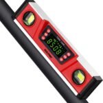 10-Inch Digital Torpedo Level and Protractor IP54 Protected Electronic Bubble Inclinometer, Angle Finder, Gauge w/Large VA Display & V-Groove Base DL135N