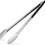 Grill Tongs, 17 Inch Extra Long BBQ Tongs, Kitchen Tongs Premium Stainless Steel Tongs for Cooking, Grilling, BBQ/Barbecue, Buffet